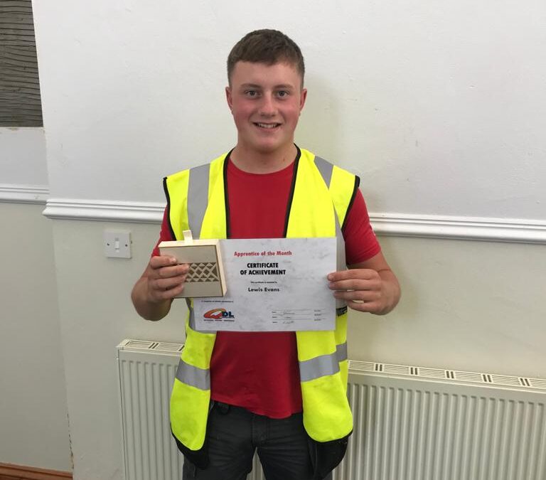 Lewis Evans – August Apprentice of the Month